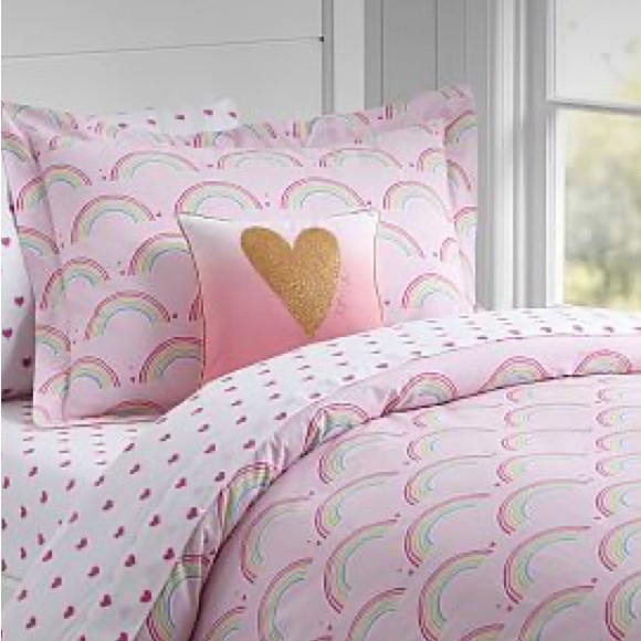 Pottery Barn Kids Bedding Pottery Barn Kids Pink Rainbow Duvet